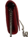 Giuseppe Zanotti Red Leather Croc Embossed Magnetic Flap Bag Red / S