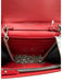 Giuseppe Zanotti Red Leather Croc Embossed Magnetic Flap Bag Red / S