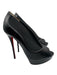Christian Louboutin Shoe Size 41 Black & Red Leather Stretch Stiletto Pumps Black & Red / 41