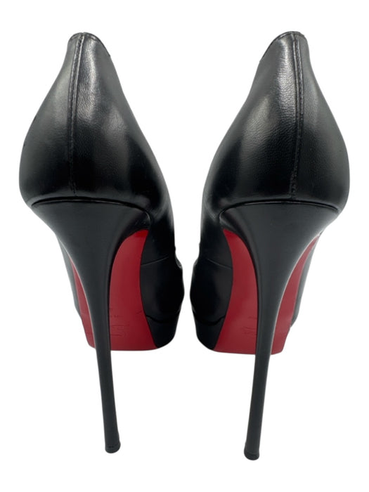 Christian Louboutin Shoe Size 41 Black & Red Leather Stretch Stiletto Pumps Black & Red / 41