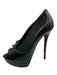 Christian Louboutin Shoe Size 41 Black & Red Leather Stretch Stiletto Pumps Black & Red / 41