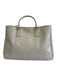 Prada White Saffiano Leather Top Handle Coated Magnetic Close Bag White / M