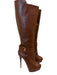 Giuseppe Zanotti Shoe Size 41 Brown Leather Stiletto Pointed Toe Knee High Boots Brown / 41