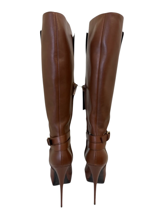 Giuseppe Zanotti Shoe Size 41 Brown Leather Stiletto Pointed Toe Knee High Boots Brown / 41