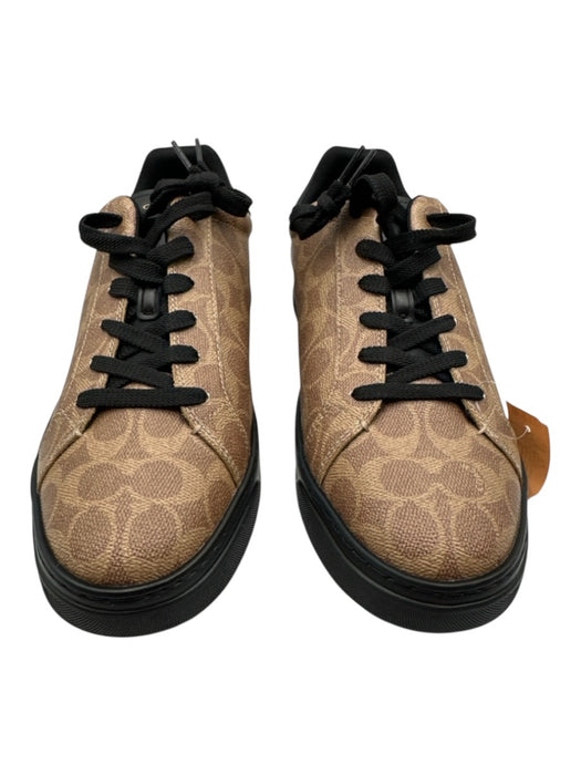 Coach Shoe Size 12 Brown & Black Leather All Over Print Laces Men's Shoes Brown & Black / 12