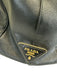 Prada Black Coated Leather Top Handle Magnetic Flap Satchel Dust Bag Incl. Bag Black / M/L