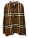 Burberry NWT Size XXL Brown & Multi Cotton Plaid Button Down Long Sleeve Shirt Brown & Multi / XXL