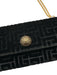Balmain Black & Gold Leather Velvet Clutch Hand & Shoulder Bag Bag Black & Gold / S
