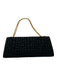 Balmain Black & Gold Leather Velvet Clutch Hand & Shoulder Bag Bag Black & Gold / S