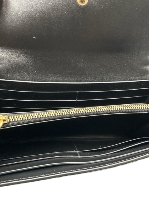 Balmain Black & Gold Leather Velvet Clutch Hand & Shoulder Bag Bag Black & Gold / S