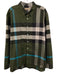 Burberry Size xxxl Green & Multi Cotton Plaid Button Down Long Sleeve Shirt Green & Multi / xxxl
