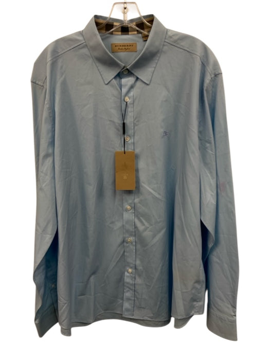 Burberry NWT Size XXL Blue Cotton Button Down Men's Long Sleeve Shirt Blue / XXL