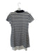 Ramy Brook Size M Navy & white Cotton Blend Striped Collar Short Sleeve Dress Navy & white / M
