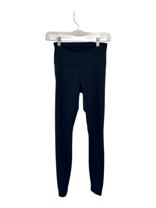 Lululemon Size Est 6 Navy Nylon Blend High Waist Full Length Athletic Leggings Navy / Est 6