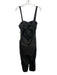 Free People Size M Washed Black Cotton Blend Denim Belted Cut Out back Jumpsuit Washed Black / M