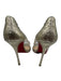 Christian Louboutin Shoe Size 38.5 Gold & Clear Leather PVC Peep Toe Pumps Gold & Clear / 38.5