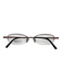 Coach Size Bronze Metal Nose Pads Logo Half Rimless Glasses Bronze