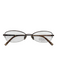 Coach Size Bronze Metal Nose Pads Logo Half Rimless Glasses Bronze