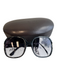 Michael Kors Black Square Silver Hardware Oversize Sunglasses Black