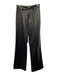 Because Of Alice Size XS Black PU Leather Wide Leg Zip & Hook Closure Pants Black / XS