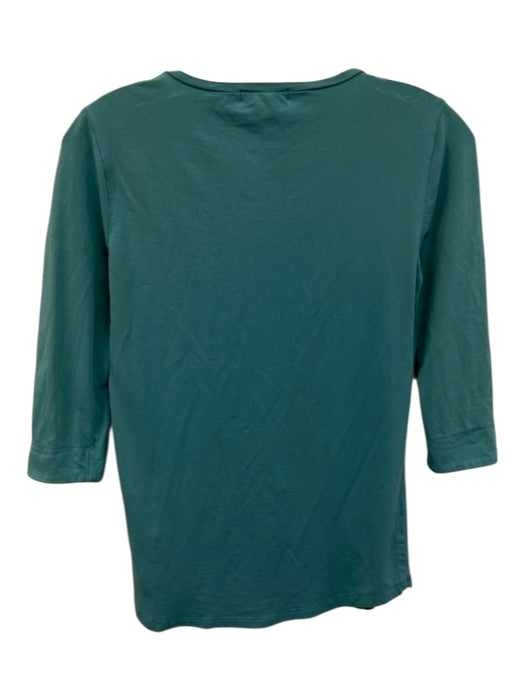 Burberry Brit Size XS Teal Cotton Blend Wide Neck 3/4 Sleeve Top Teal / XS