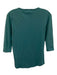 Burberry Brit Size XS Teal Cotton Blend Wide Neck 3/4 Sleeve Top Teal / XS