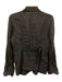 Brunello Cucinelli Size 44 Grey Ramie One Button V Neck Flap Pockets Top Grey / 44