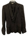 Brunello Cucinelli Size 44 Grey Ramie One Button V Neck Flap Pockets Top Grey / 44