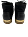 Chanel Shoe Size 39.5 Black Textile Lace Up High Top Rubber Outsole Shoes Black / 39.5