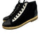 Chanel Shoe Size 39.5 Black Textile Lace Up High Top Rubber Outsole Shoes Black / 39.5