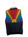 Aviator Nation Size S Black & Multi Nylon Puffer Rainbow Faux Fur Collar Vest Black & Multi / S