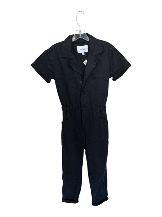 Pistola Size XS Black Cotton Short Sleeve Button Down Jumper Black / XS