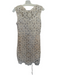 ASTR The Label Size XS Cream & Silver Cotton Blend Macrame Sequins Dress Cream & Silver / XS