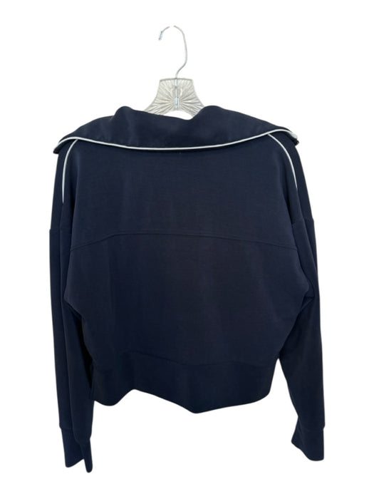 TCEC Size S Navy Polyester Blend Long Sleeve Half Zip Drawstring Short Set Navy / S