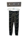BCBGMAXAZRIA Size XS Black & Green Sequin Elastic Waist Camo Legging Pants Black & Green / XS