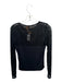 Anthropologie Size XS Black Rayon Blend Lace Long Sleeve Top Black / XS
