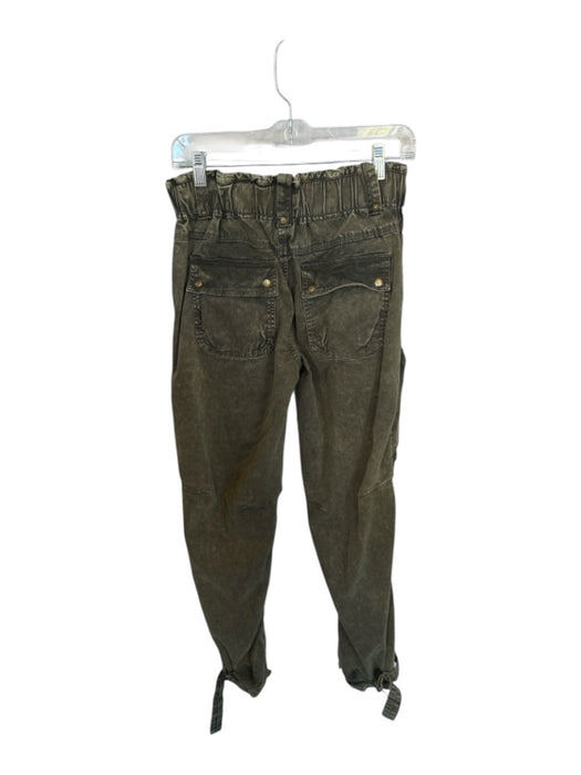 We The Free Size XS Olive Green Cotton High Waist Cargo Pockets Pants Olive Green / XS