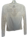 Anthropologie Size XS Cream Rayon Blend Lace Long Sleeve Top Cream / XS