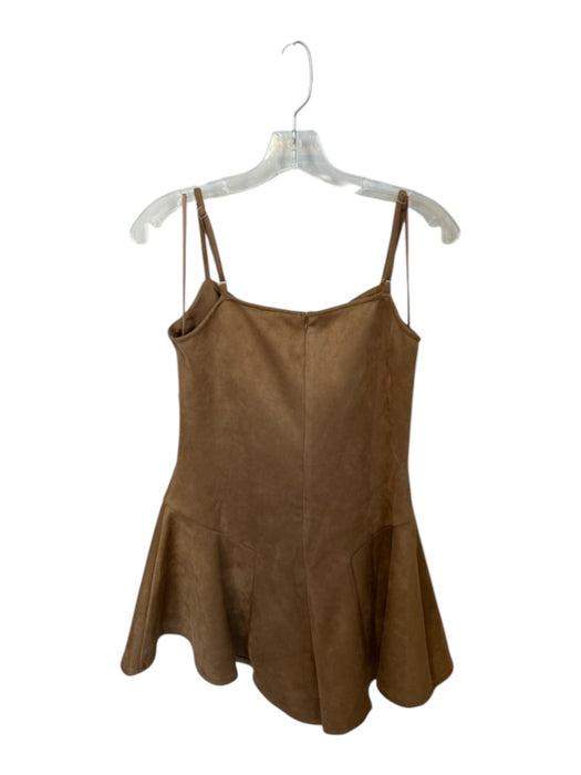 day + moon Size M Brown Polyester Blend Mini Bow Detail Spaghetti Strap Romper Brown / M