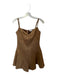 day + moon Size M Brown Polyester Blend Mini Bow Detail Spaghetti Strap Romper Brown / M