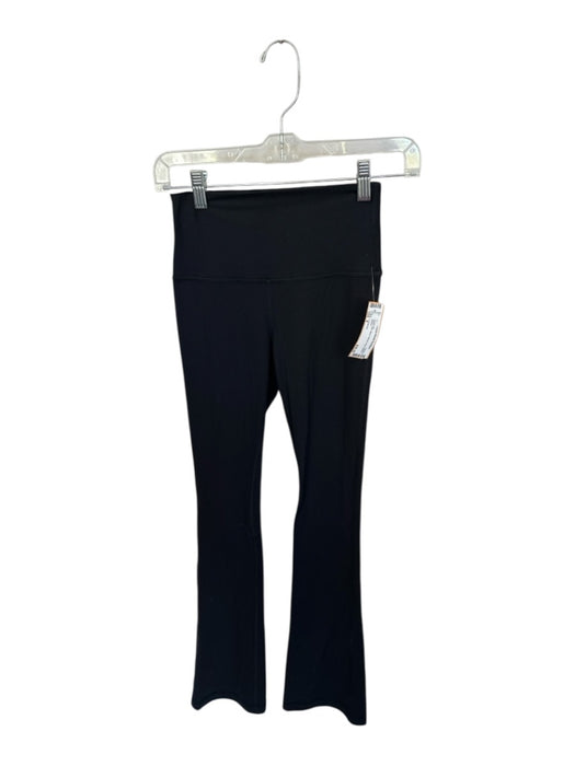 Lululemon Size 4 Black High Waist Ribbed Flare Athletic Leggings Black / 4