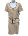St. John Collection Size 6 beige pink & black No Fabric Tag Knit Tweed Skirt Set beige pink & black / 6