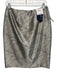 David Meister Size 8 Gray Acetate Blend Embroidered Rhinestone Detail Skirt Gray / 8
