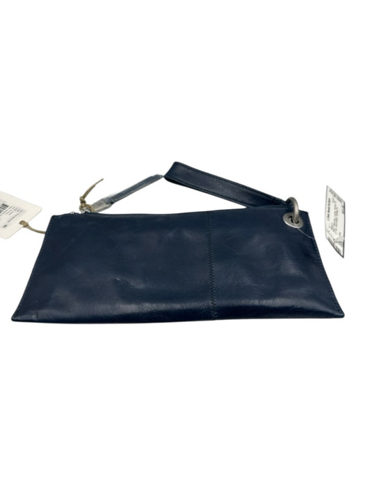 Hobo Dark Blue Leather Wristlet Zip Close Card holder Dustbag Inc. Wallets Dark Blue