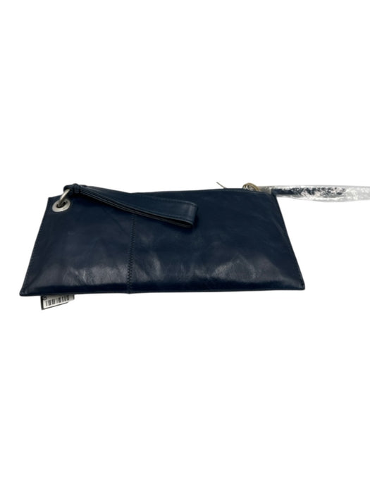 Hobo Dark Blue Leather Wristlet Zip Close Card holder Dustbag Inc. Wallets Dark Blue