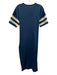 Daily Practice Size S Blue & White Cotton Short Sleeve Jersey Stripe Maxi Dress Blue & White / S