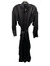 Banana Republic Size M Midnight Navy Silk Long Sleeve Collar Button Front Dress Midnight Navy / M
