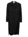 Bella Dahl Size S Black Tencel Lyocell Long Sleeve Collar Button Front Dress Black / S