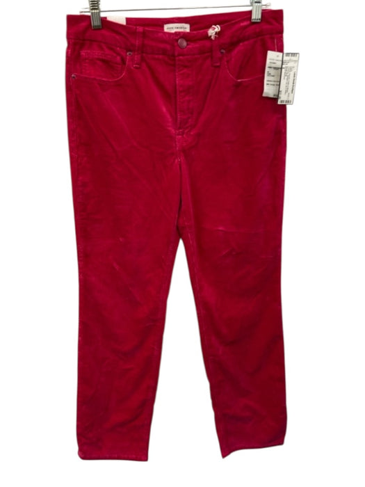 Good American Size 8 Hot pink Cotton & Modal Corduroy Straight Leg Pants Hot pink / 8