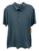 Lululemon Size Est M/L Blue Striped Polo Men's Short Sleeve Blue / Est M/L